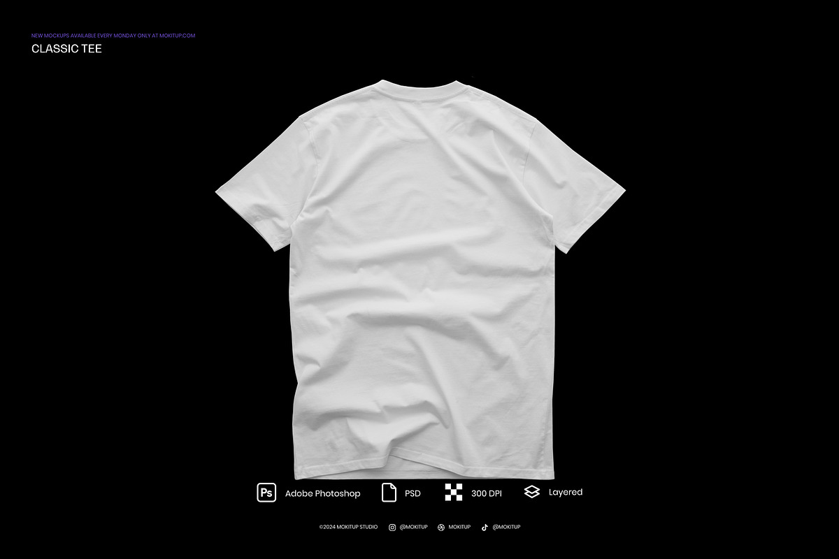 MOKITUP: Classic Tee Mockup, a Shirt Mockup by MOKITUP (Photo 4 of 4)