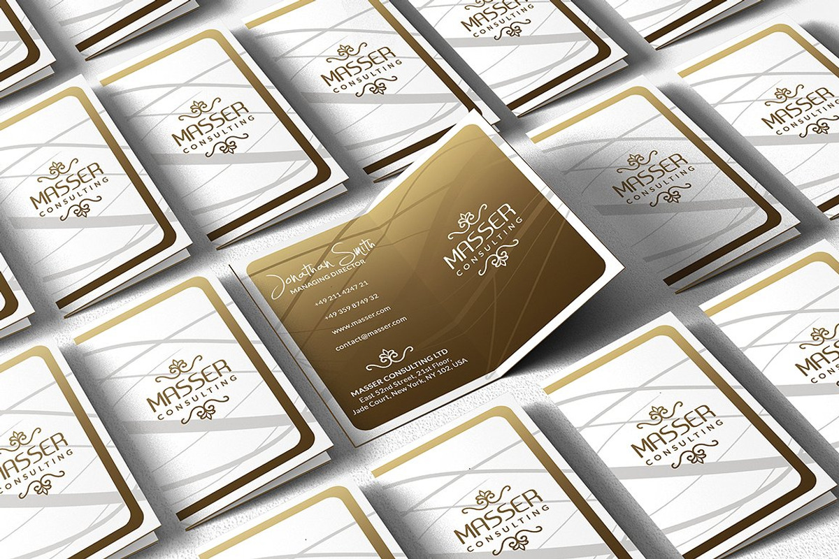 50 Golden Business Cards Bundle, a Business Card Template by Marvel (Photo 8 of 51)