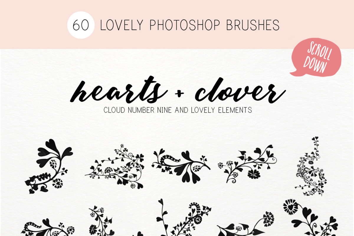With Love photoshop brushes preview 2