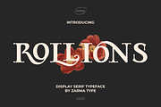 Rollions - Display Serif Font, a Serif Font by Zarma Type (Thumbnail 1 of 12)