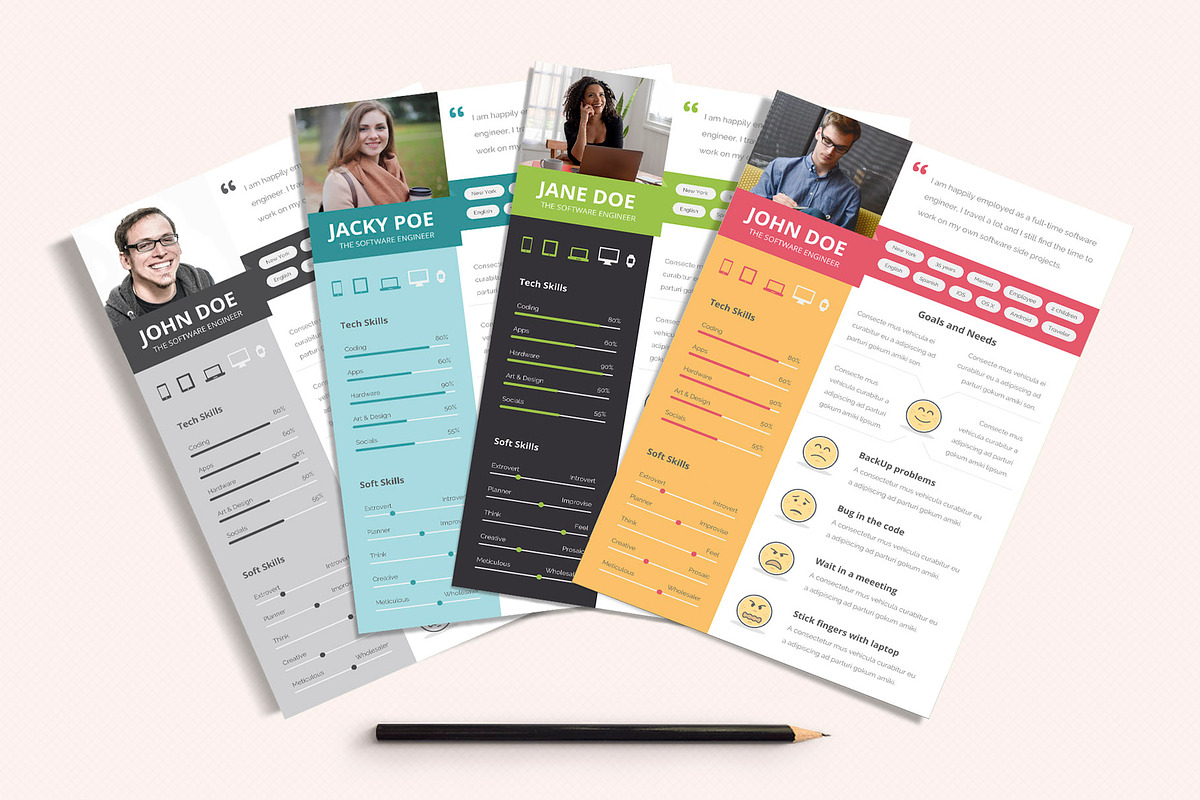 UX Workflow - Proto-Persona Cards, a Card Template by Sargatal (Photo 1 of 6)