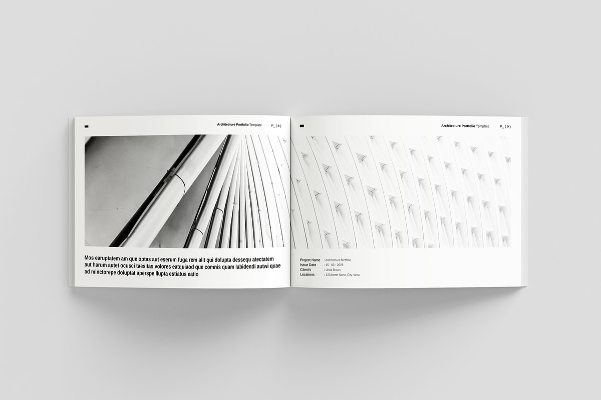 Architecture Portfolio Landscape, a Brochure Template by GoldenGrid Studio (Photo 4 of 10)