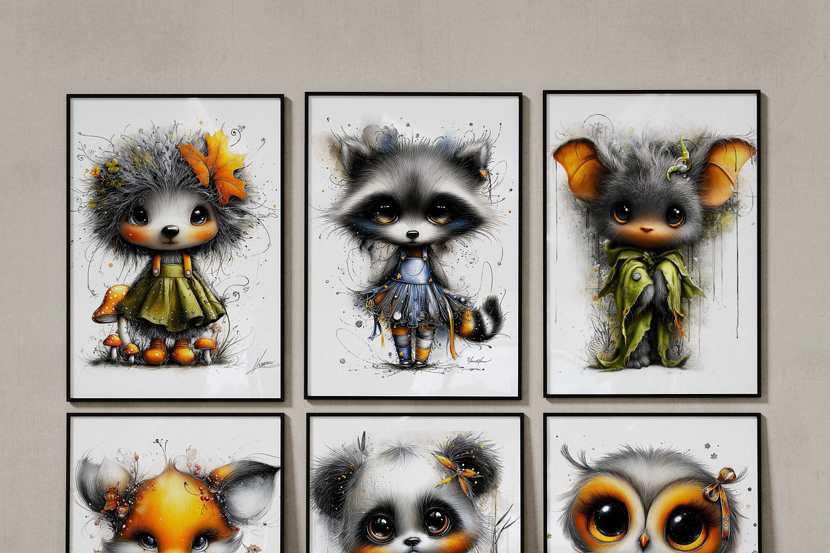 Watercolor Woodland Animals Clipart, a Graphic by one-touch (Photo 6 of 11)