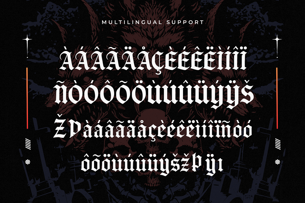 Black King – Modern Blackletter Type, a Blackletter Font by overlaytemplates (Photo 5 of 5)