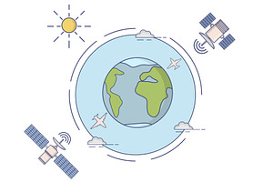 Wireless satellite communications.