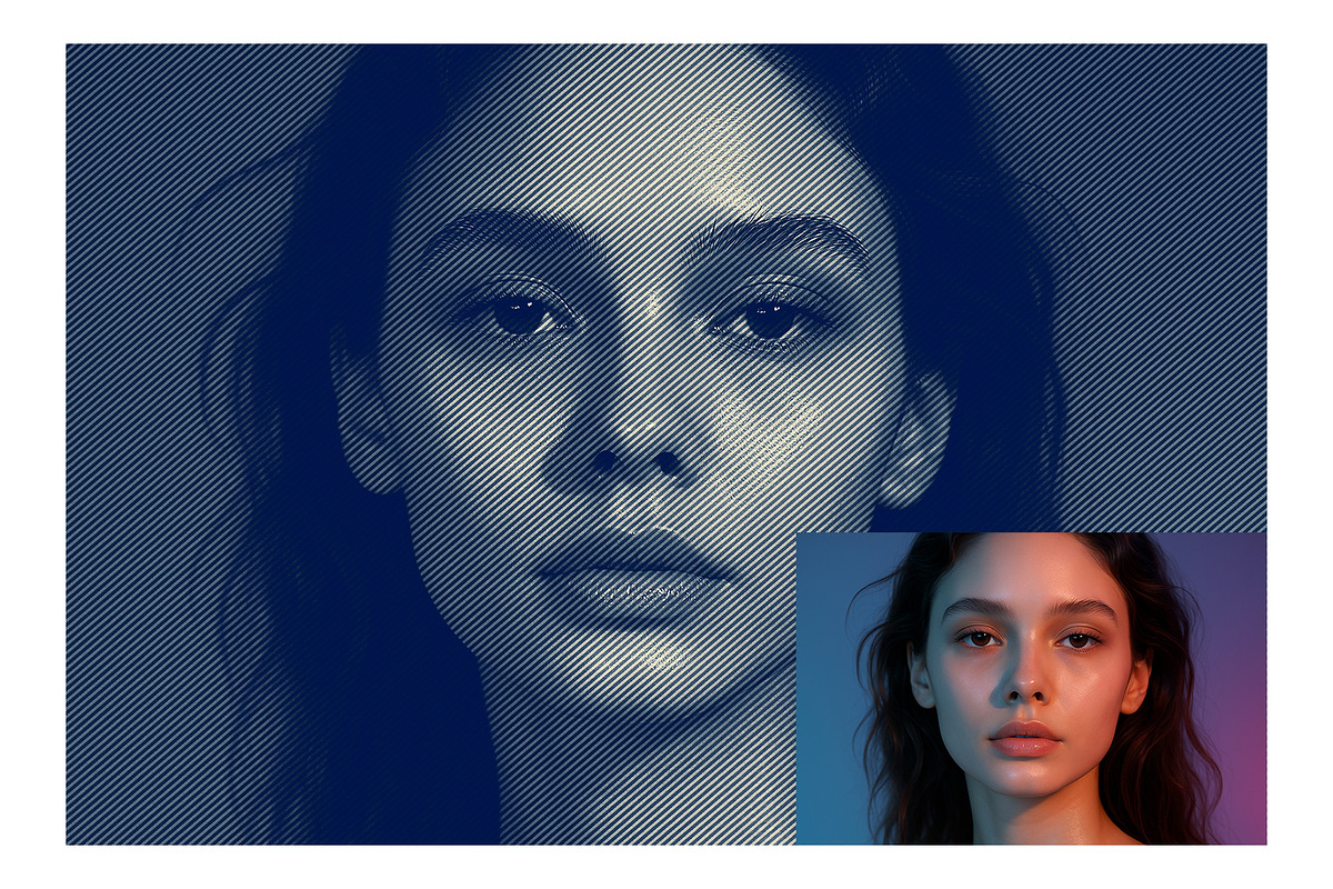 Cyanotype Halftone Duotone, a Layer Style Add-On by DesignerCandies (Photo 4 of 7)