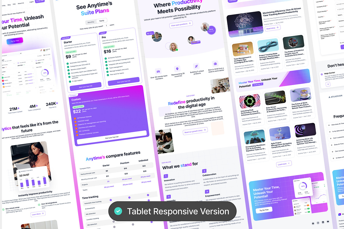 Anytime - SaaS Website UI Kit, a Marketing Template by orenjidesign (Photo 4 of 6)