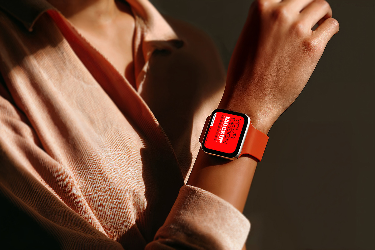 Mockup with stylish smartwatch, a Wearable Device Mockup by OSORIOartist