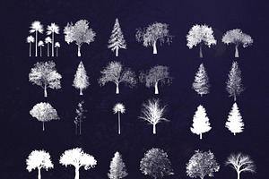 89 Procreate Tree Stamps Brushes