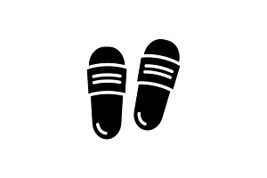 Slipper vector icon. Flip flops sign