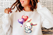 Valentine Bunny Clipart Bundle, an Illustration by SinaCreation (Thumbnail 10 of 11)