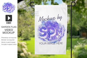 Garden Flag Video Mockup