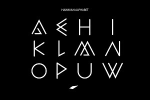 MANA Hawaiian Alphabet Font