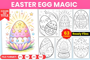 Easter Egg Magic Coloring Pages, a Seasonal Illustration by Design Station