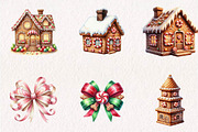 Gingerbread Land Watercolor, a Seasonal Illustration by CreationArt (Thumbnail 4 of 7)