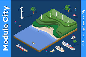 Ecological wind power plant, an Object Illustration by AlexZeL
