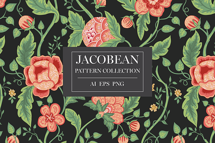 Jacobean Pattern Design, a Pattern Graphic by RachelStudio