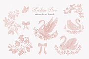 Vintage Floral Bundle, an Object Illustration by studioequinox (Thumbnail 4 of 65)