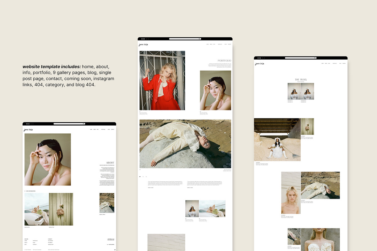 Minimal Showit Website Template, an App Template by Seventh Made (Photo 3 of 4)