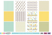 Spring Bird Digital Paper Pack, a Pattern Graphic by Lapeticrafter (Thumbnail 2 of 5)