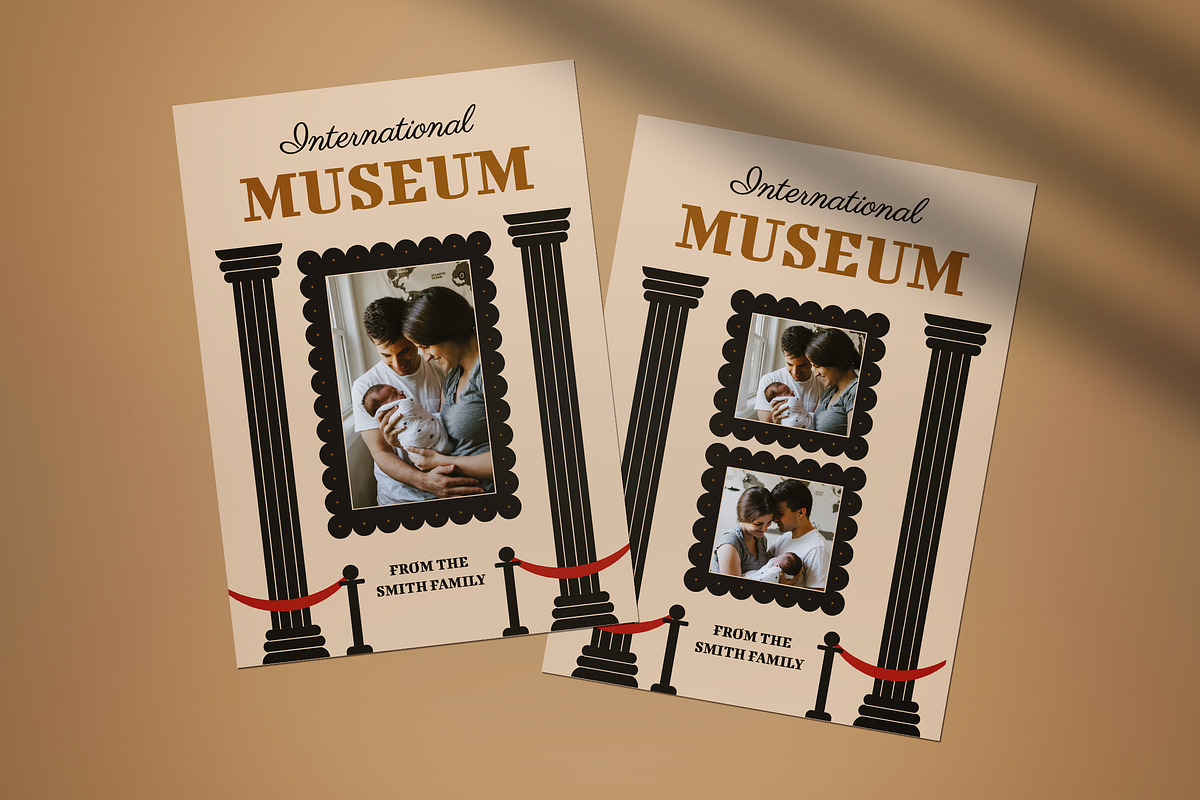 International Museum Greeting Card, a Card Template by graphicook (Photo 3 of 4)