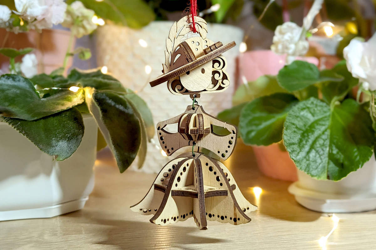 Fairy Girl Ornament - Laser Cut File, an Object Graphic by VectorPainter (Photo 3 of 16)