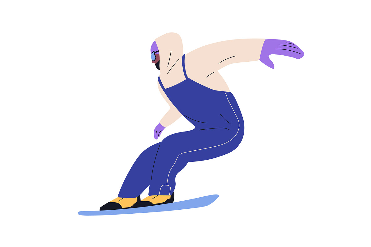 People riding snowboards set, a Sport Illustration by Good Studio (Photo 4 of 4)
