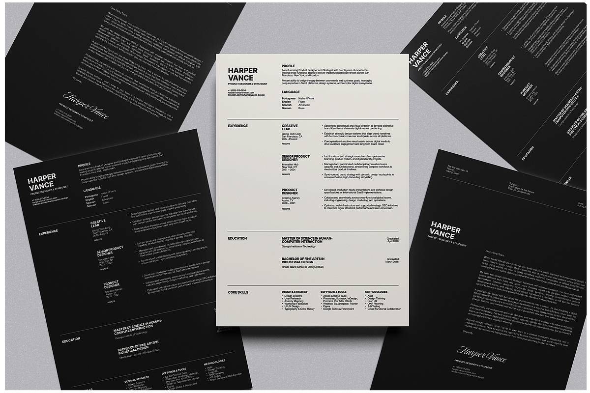 Resume & Cover Letter Template, a Resume Template by Ana Escardine (Photo 4 of 4)