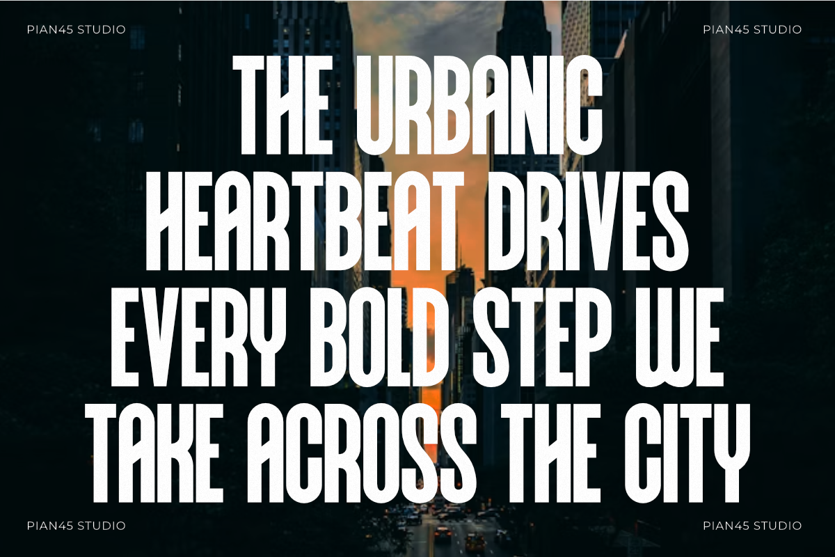 Urbanic - Urban Condensed Sans Font, a Sans Serif Font by Pian45 Studio (Photo 5 of 8)