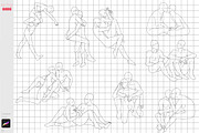 Procreate Couple Body Poses Anime, a Brush Add-On by ArtPrintBabe (Thumbnail 12 of 12)