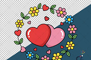 Valentine Heart & Floral Png, an Illustration by Creative Art (Thumbnail 6 of 6)