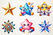 Science-Star-Clipart, an Illustration by RobertsArt (Thumbnail 7 of 7)