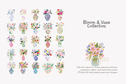 watercolor floral vase clipart set, a Decorative Illustration by Patishop Art (Thumbnail 6 of 7)