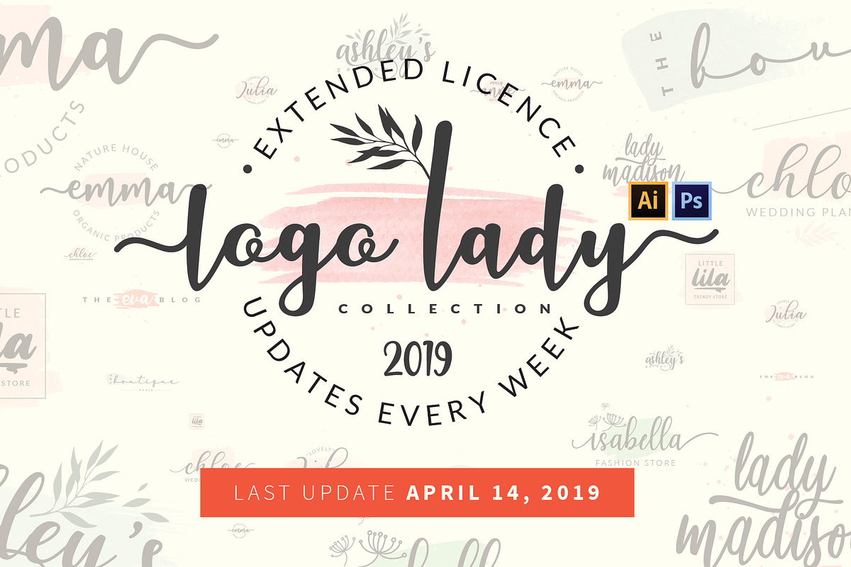 Logo Lady Collection - Starter Pack, a Branding & Logo Template by DesignSomething (Photo 1 of 4)