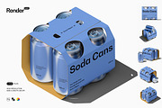 Soda / Beer Packaging Mockup, a Packaging Mockup by Renderteam (Thumbnail 1 of 12)