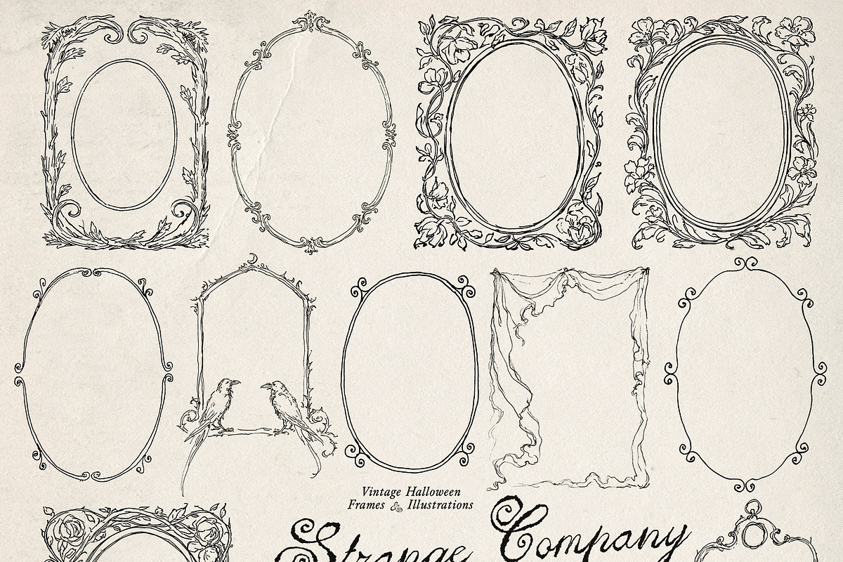 Strange Company Halloween Line Art, a Decorative Illustration by Purple (Photo 13 of 14)