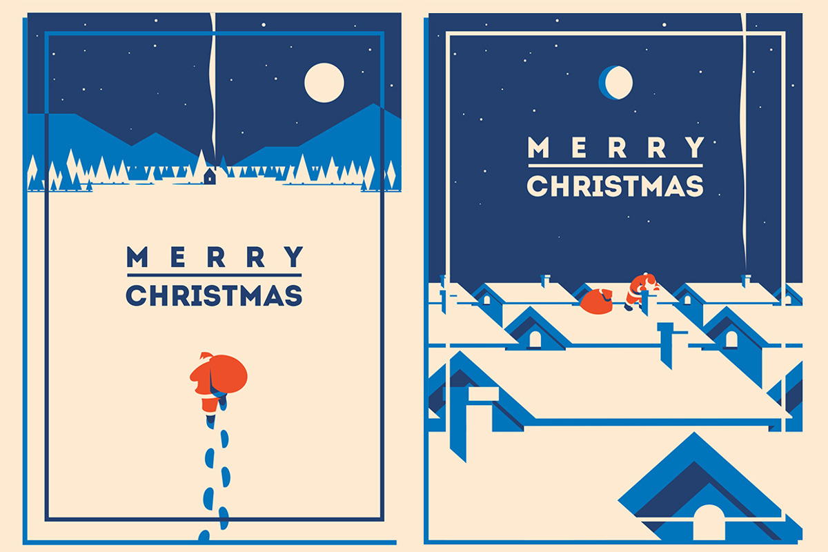 -50% 8 Christmas Posters & Cards, an Animal Illustration by Alexander Baidin (Photo 2 of 6)