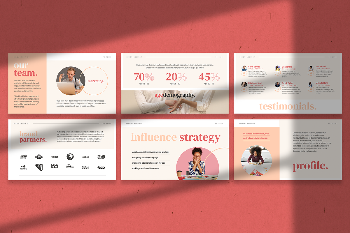 Beliza Media Kit Template, a Presentation Template by theBrandLab.io (Photo 2 of 7)