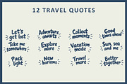 Travel Doodle Quote Set, an Object Illustration by OREHOVKA (Thumbnail 3 of 3)