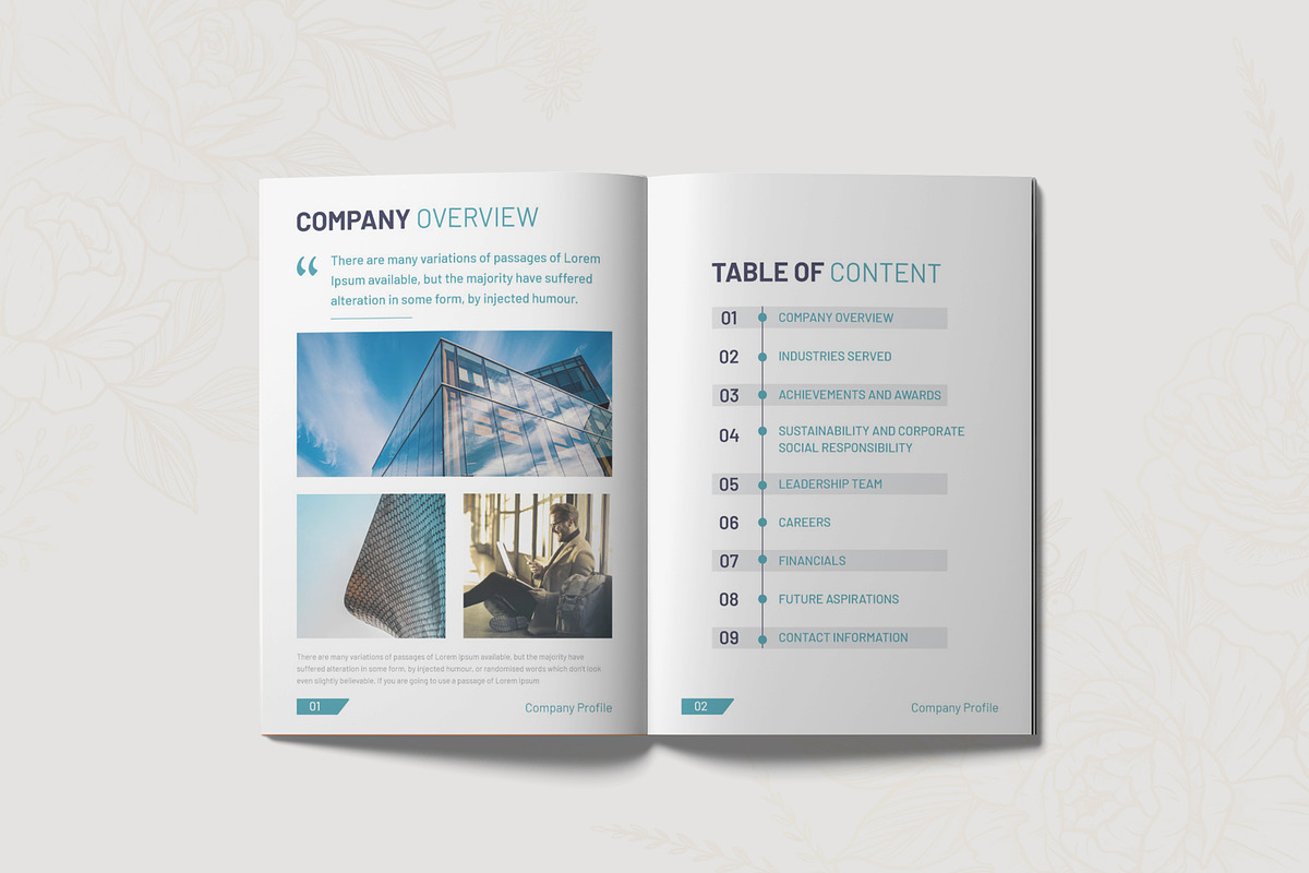 Pages company profile brochure, a Brochure Template by Kazi Hossain (Photo 3 of 6)