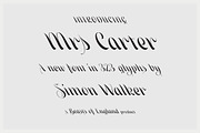 Mrs Carter, a Font by Simon Walker (Thumbnail 1 of 8)