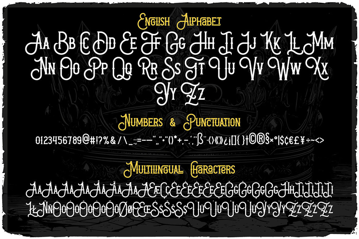 Kingdom Crown Vintage Label Font, a Serif Font by JumboDesign (Photo 3 of 6)