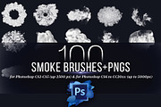 100 Photoshop Smoke Brushes + PNGs, a Brush Add-On by Creative Graphics (Thumbnail 8 of 8)