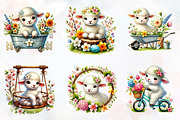 Cute spring clipart lamb clipart, an Illustration by RobertsArt (Thumbnail 7 of 7)