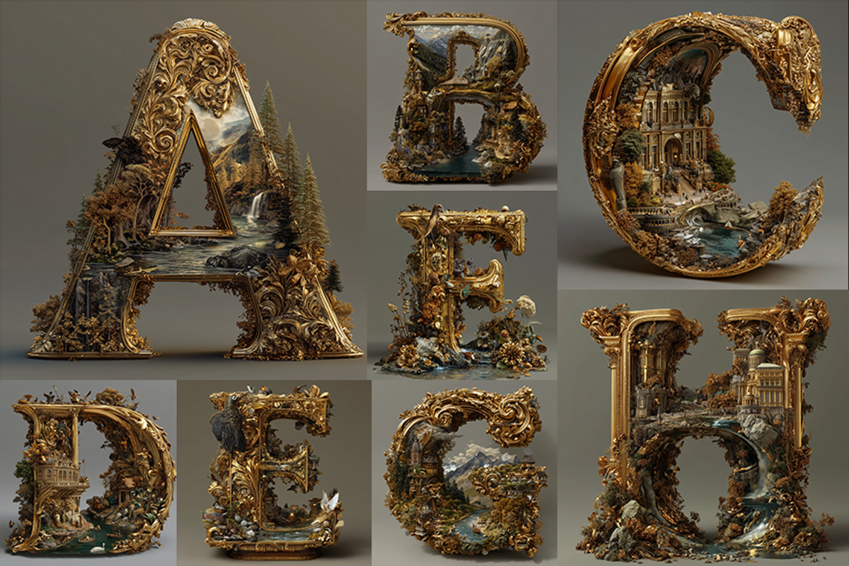 The Golden Alphabet, a Decorative Illustration by Picturesque Stories (Photo 2 of 6)