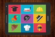25 Cap And Hat Flat Icons Set, an Illustration by VectorCam (Thumbnail 5 of 5)