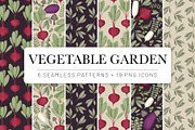 Vegetable Garden Patterns & Icons, a Pattern Graphic by Serineh Eliasian (Thumbnail 1 of 4)