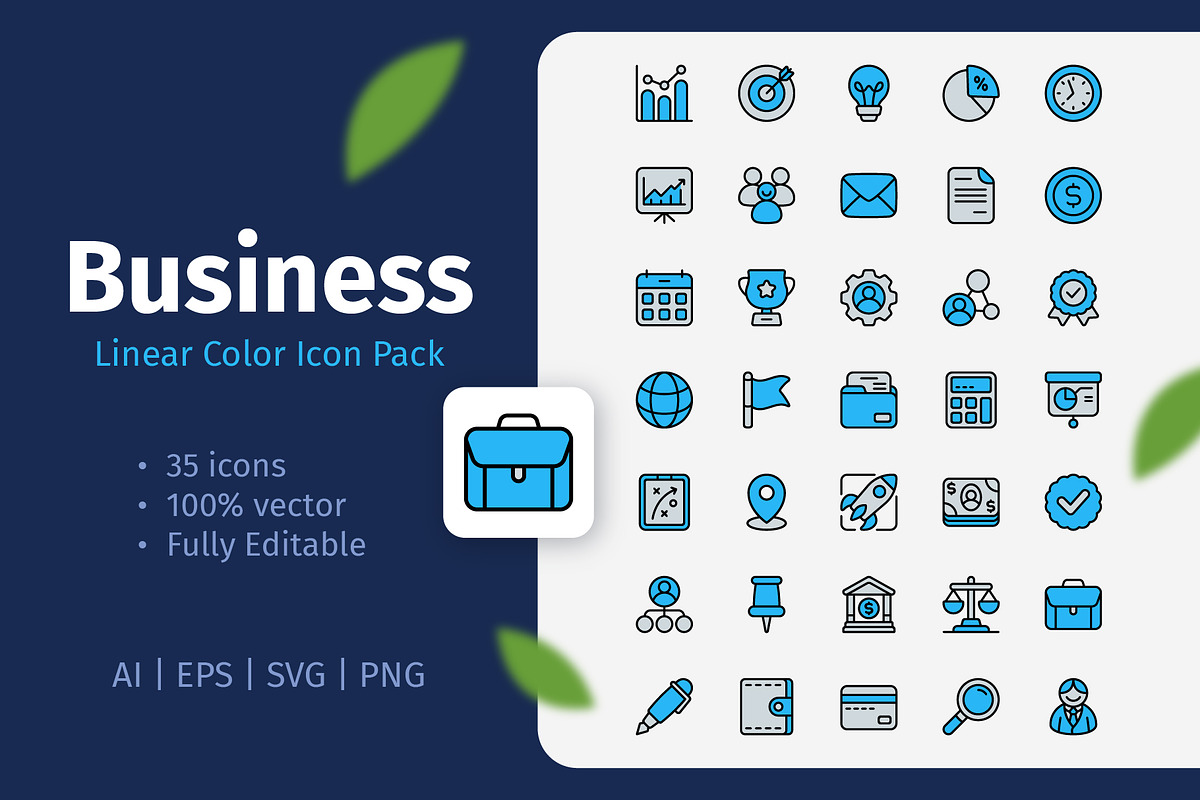 35 Business Linear Color Icon Pack, a Duotone Icon by Bilicube Studio (Photo 3 of 3)