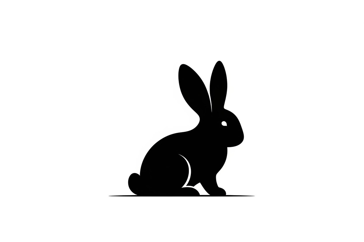 Cute Rabbit Silhouette Vector Bundle, an Illustration by yasushie (Photo 12 of 51)