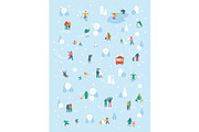 Winter People Flat Vector Set, a Person Illustration by Vector_Art (Thumbnail 16 of 16)